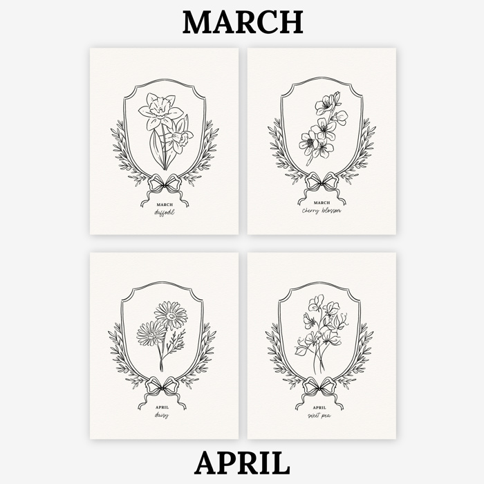 Birth Flower Watercolor Paint Kit | Just Add Water 