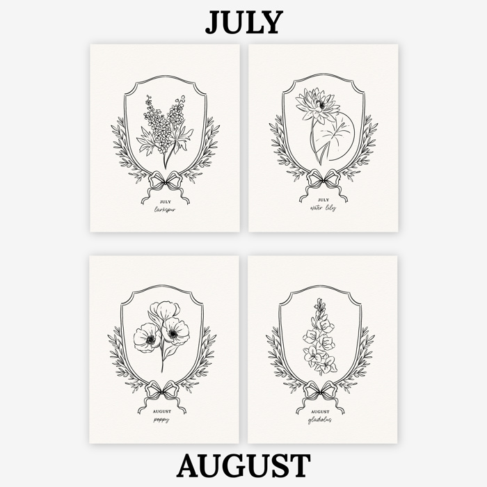 Birth Flower Watercolor Paint Kit | Just Add Water 