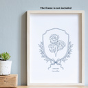  January Carnation Birth Flower Unframed Art Print | 8 Colorful Options 