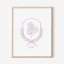  January Carnation Birth Flower Unframed Art Print | 8 Colorful Options 