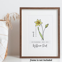  Custom Name Birth Flower Print | 27 Options