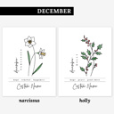  Custom Name Birth Flower Print | 27 Options