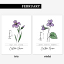  Custom Name Birth Flower Print | 27 Options