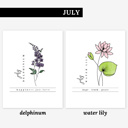  Custom Name Birth Flower Print | 27 Options