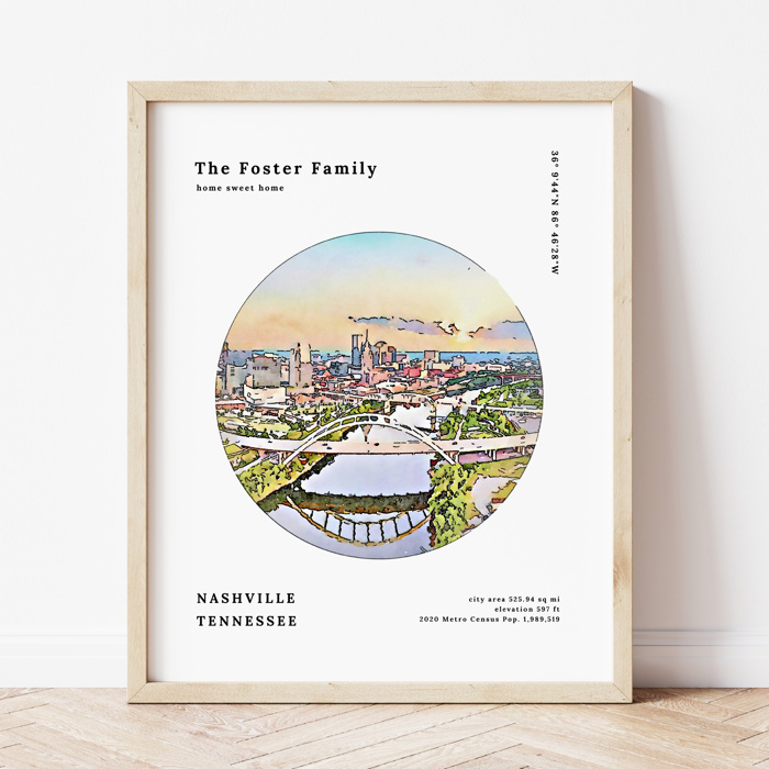 Personalized City Prints | 80 US City Options