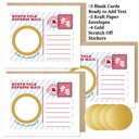  3 PK Scratch Off Holiday Gifting Note Cards + Envelopes | DIY Surprise Gift Card