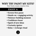  3 PK Paintable 5X7" Valentine's Day Cards + Envelopes | Watercolor Paint Kit