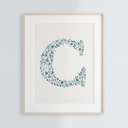  Hand Painted Wildflower Letter Art Monogram Floral Watercolor Print