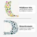  Hand Painted Wildflower Letter Art Monogram Floral Watercolor Print