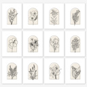  Hand Illustrated Floral Prints | 42 Flower Options