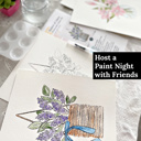  Pink Lily Bouquet Watercolor Paint Kit | Just Add Water, All In One Art Set