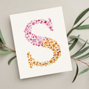  Hand Painted Rainbow Letter Art Print | Custom Initial Wildflower Monogram 