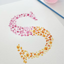  Hand Painted Rainbow Letter Art Print | Custom Initial Wildflower Monogram 
