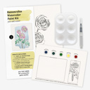  Ranunculus Watercolor Paint Kit | Just Add Water Pre-Sketched Art Set Gift