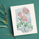  Ranunculus Watercolor Paint Kit | Just Add Water Pre-Sketched Art Set Gift