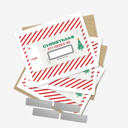  3 PK DIY Scratch Off Sticker Christmas Voucher Cards + Envelopes