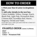  Hand Painted Initial | Rose Floral Monogram Letter | Original Painting