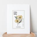  State Flower Stamp Prints | Hand Illustrated Watercolor Floral Art