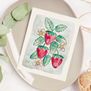  Strawberry Watercolor Paint Kit | Pre-Sketched Art Set Gift, Family Paint Party, Date Night