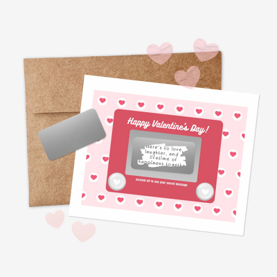 3 PK Scratch Off Valentines Day Note Cards + Envelopes and Stickers