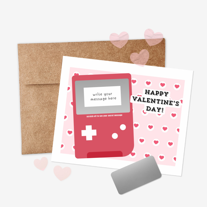 3 PK Scratch Off Valentines Day Gift Cards + Envelopes and Stickers