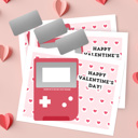  3 PK Scratch Off Valentines Day Gift Cards + Envelopes and Stickers