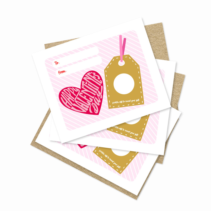 3 PK Scratch Off Valentines Day Gift Note Cards + Envelopes and Stickers