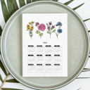  2025 At A Glance Calendar Prints | 12 Floral Options