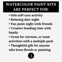  Pink Lily Bouquet Watercolor Paint Kit | Just Add Water, All In One Art Set