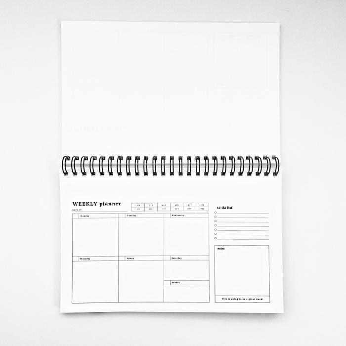 Full Year Weekly Planner | Daily Plan + Ta-Da List & Notes