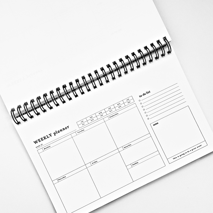 Full Year Weekly Planner | Daily Plan + Ta-Da List & Notes