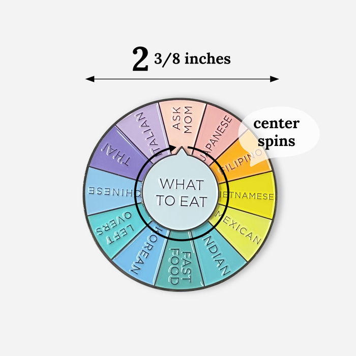 What To Eat Spinner Pin | Interactive Way to Plan Dinner