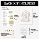  Christmas Watercolor Kit | Pre-Sketched Holiday Art Set