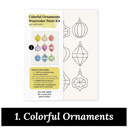  Christmas Watercolor Kit | Pre-Sketched Holiday Art Set