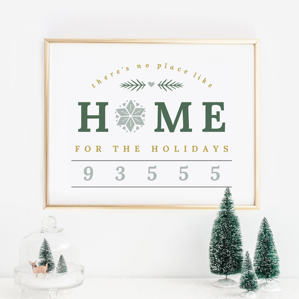 There's No Place Like Home for the Holidays | Personalized Print