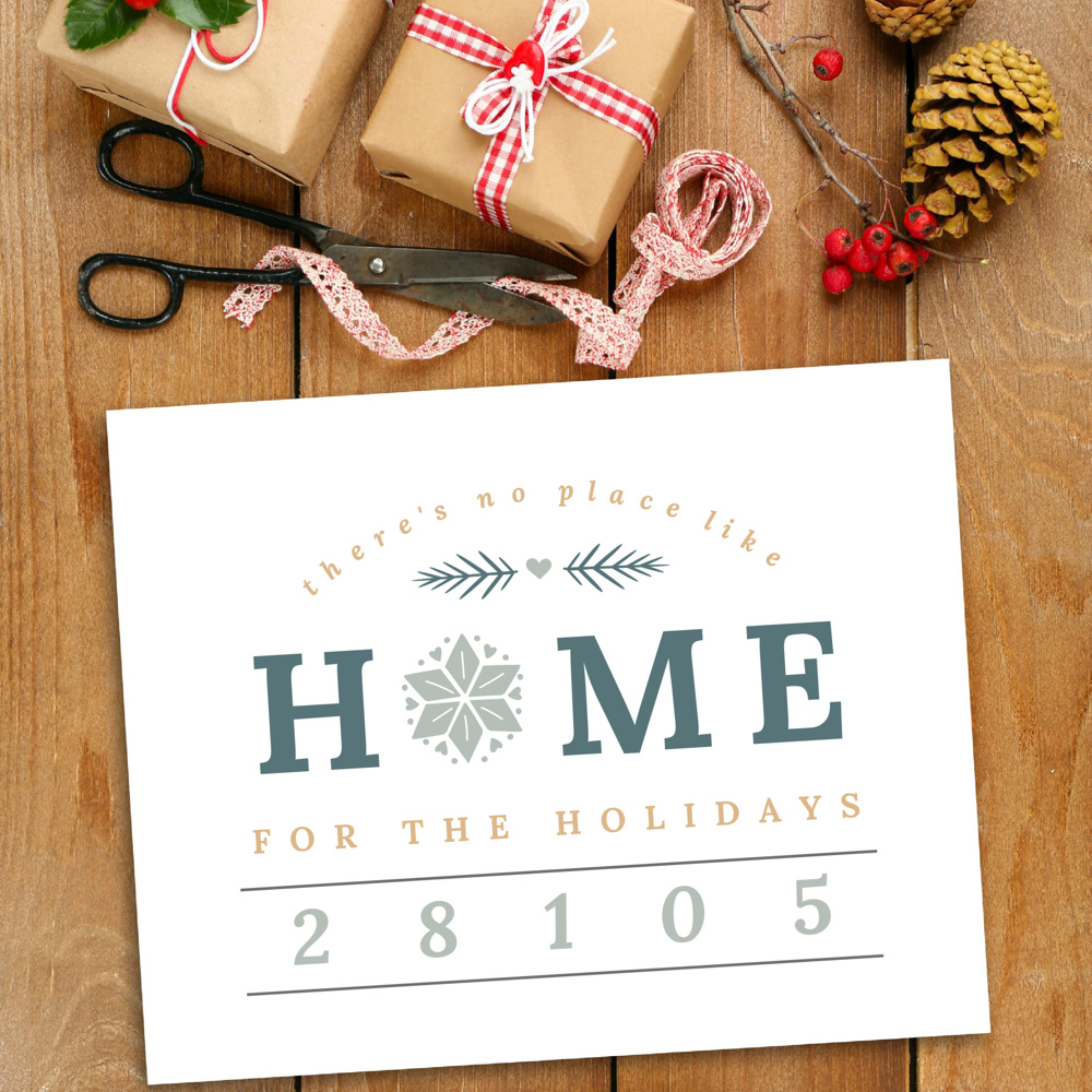 There's No Place Like Home for the Holidays | Personalized Print