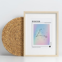  Zodiac Prints | Dreamy Iridescent Horoscope Unframed Art