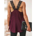   Wide Lace Straps Loose Fit Tank Top