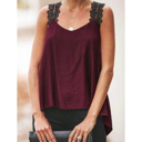   Wide Lace Straps Loose Fit Tank Top