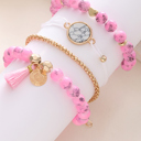  Pink Boho Style Beaded Multi Layer Bracelet Set