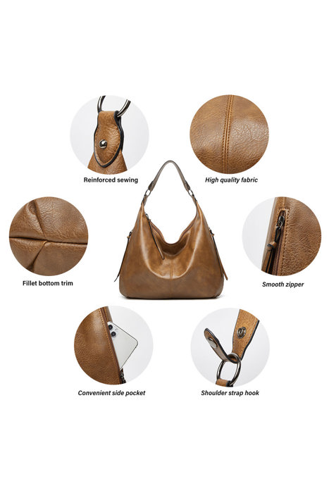 Faux Leather 3 Piece Purse Set