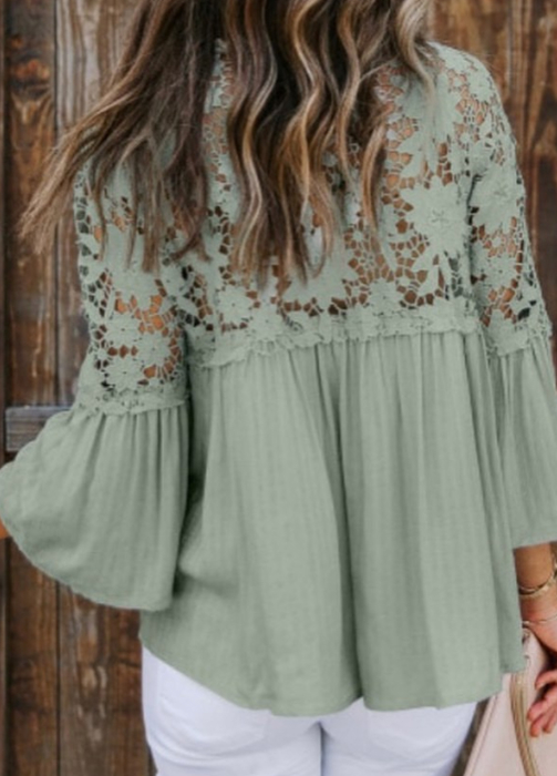 Crochet Lace Button Top | 2 Colors |