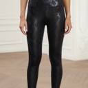  Snake Print Textured Leggings