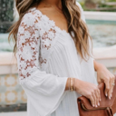  Crochet Lace Button Top | 2 Colors |
