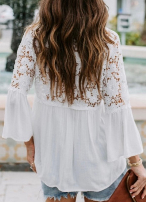 Crochet Lace Button Top | 2 Colors |