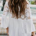  Crochet Lace Button Top | 2 Colors |