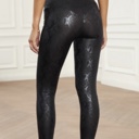  Snake Print Textured Leggings