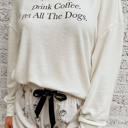  Doggie Print Shorts with Long Sleeve Pajama Set