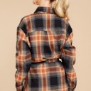  Plaid Pattern Collared Neck Shirt Dress