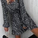  " SALE "  Smocked Waist Ruffled Long Sleeve Mini Dress | 3 Styles |